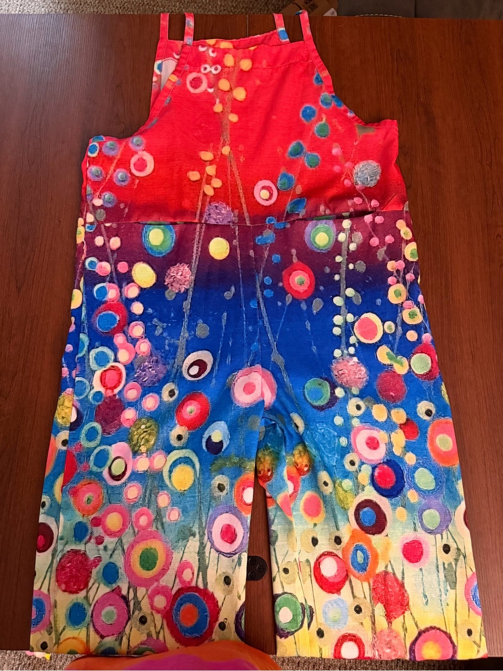 Kids Colorful Bubble-Print Overalls